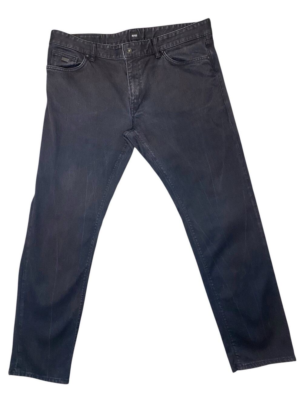 Hugo Boss Jeans Mens 38x32 Black Stretch Denim Dieselstrasse 12 Distressed Pants